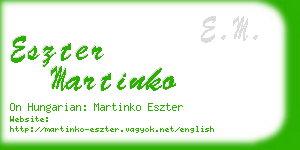 eszter martinko business card